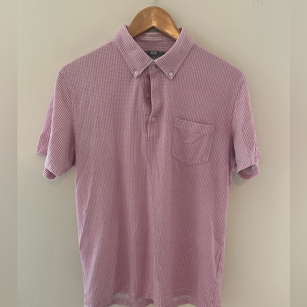 Uniqlo Red Checkered Polo Shirt